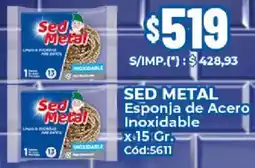 Diarco Sed metal esponja de acero inoxidable oferta