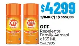 Diarco Off repelente family aerosol oferta