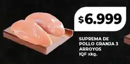 Supermayorista Vital Granja 3 Arroyos suprema de pollo IQF oferta