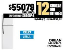 Diarco Drean heladera oferta