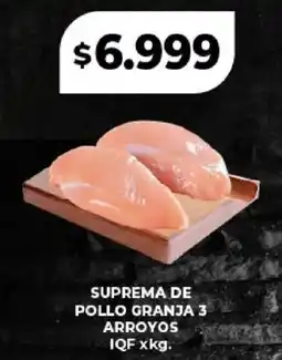 Supermayorista Vital Granja 3 Arroyos suprema de pollo IQF oferta