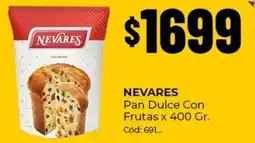 Diarco Nevares pan dulce con frutas oferta
