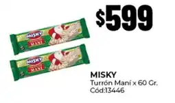 Diarco Misky turrón maní oferta