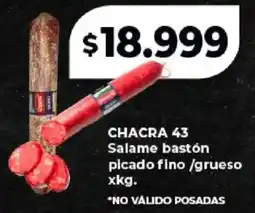 Supermayorista Vital Chacra 43 salame bastón picado fino /grueso oferta