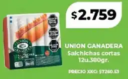 Supermayorista Vital Union ganadera salchichas cortas oferta