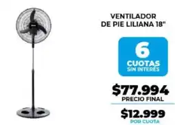 Supermayorista Vital Ventilador de pie liliana 18" oferta