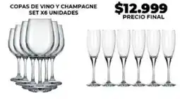 Supermayorista Vital Copas de vino y champagne set oferta