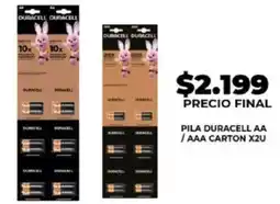 Supermayorista Vital Duracell pila A A/ AAA carton x2u oferta