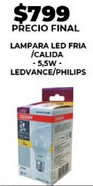 Supermayorista Vital Ledvance/Philips lampara led fria /calida oferta