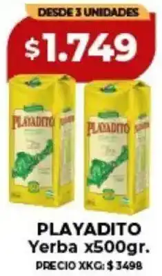 Supermayorista Vital Playadito yerba oferta