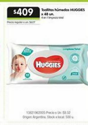 Jumbo Toallitas húmedas para bebé huggies oferta