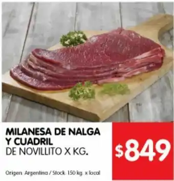 Disco Milanesa de nalga y cuadril novillito x kg oferta