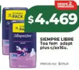 Supermayorista Vital Siempre libre toa fem adapt plus c/a oferta