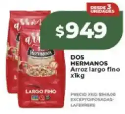 Supermayorista Vital Dos hermanos arroz largo fino oferta