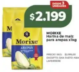 Supermayorista Vital Morixe harina de malz para arepas oferta