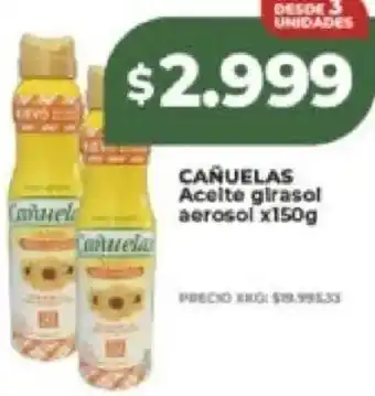 Supermayorista Vital Cañuelas aceite girasol aerosol oferta