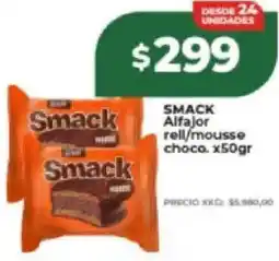 Supermayorista Vital Smack alfajor rell/mousse choco. oferta