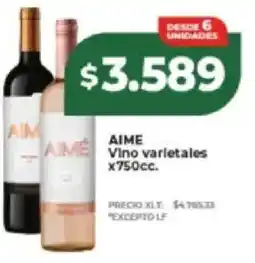 Supermayorista Vital Aime vino varietales oferta
