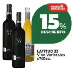 Supermayorista Vital Latitud 33 vino varietales oferta