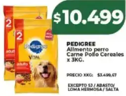 Supermayorista Vital Pedigree allmento perro carne pollo cereales oferta