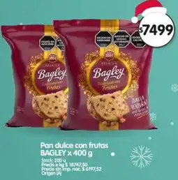 Supermercados Buenos Días Bagley pan dulce con frutas oferta