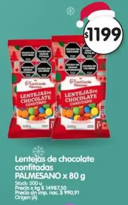 Supermercados Buenos Días Palmesano lentejas de chocolate confitadas oferta