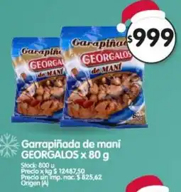 Supermercados Buenos Días Georgalos garrapiñada de maní oferta