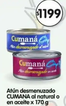 Supermercados Buenos Días Cumana atún desmenuzado al natural o en aceite oferta