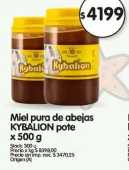 Supermercados Buenos Días Kybalion miel pura de abejas pote oferta