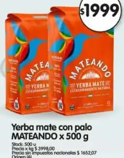 Supermercados Buenos Días Mateando yerba mate con palo oferta