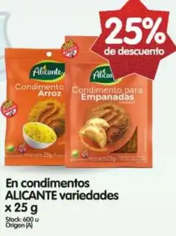 Supermercados Buenos Días Alicante en condimentos variedades oferta