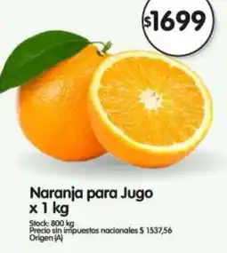Supermercados Buenos Días Naranja para jugo oferta