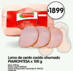 Supermercados Buenos Días Piamontesa lomo de cerdo cocido ahumado oferta