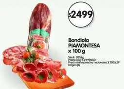 Supermercados Buenos Días Piamontesa bondiola oferta