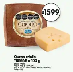 Supermercados Buenos Días Tregar queso criollo oferta