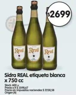 Supermercados Buenos Días Real sidra etiqueta blanca oferta