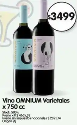 Supermercados Buenos Días Omnium vino varietales oferta