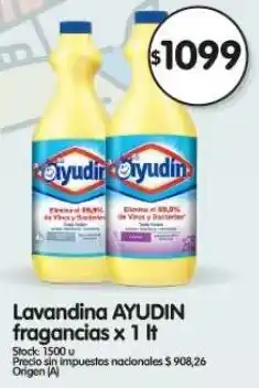 Supermercados Buenos Días Ayudin lavandina fragancias oferta