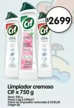 Supermercados Buenos Días Cif limpiador cremoso oferta