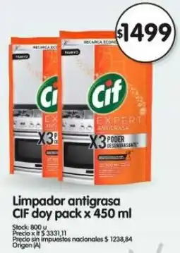 Supermercados Buenos Días Cif limpador antigrasa doy pack oferta
