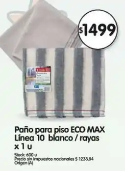 Supermercados Buenos Días Eco max paño para piso línea oferta
