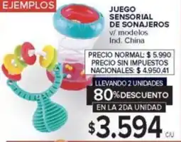 Carrefour Juego sensorial de sonajeros oferta