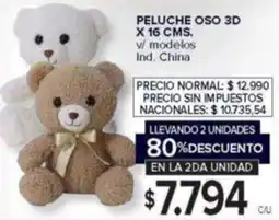 Carrefour Peluche oso 3D 16 cm oferta