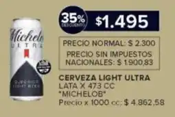 Carrefour Michelob cerveza light ultra oferta