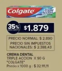 Carrefour Colgate triple accion crema dental oferta