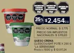 Carrefour La Serenisima queso crema oferta