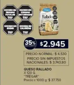 Carrefour Tregar queso rallado oferta
