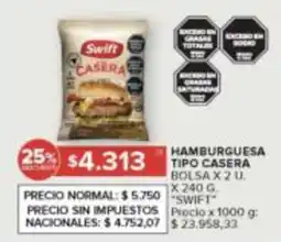 Carrefour Swift hamburguesa tipo casera oferta