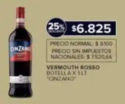 Carrefour Cinzano vermouth rosso oferta