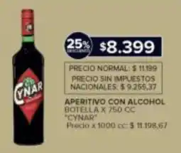 Carrefour Cynar aperitivo con alcohol oferta